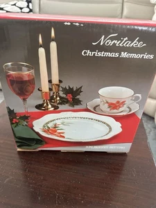 Christmas Memories by Noritake 3 Piece Buffet Setting Plate Cup Saucer New - Picture 1 of 3