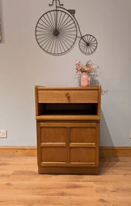 Retro Mid Century Nathan Bedside Table Cabinet Cupboard Sideboard Teak Vintage - Picture 1 of 12