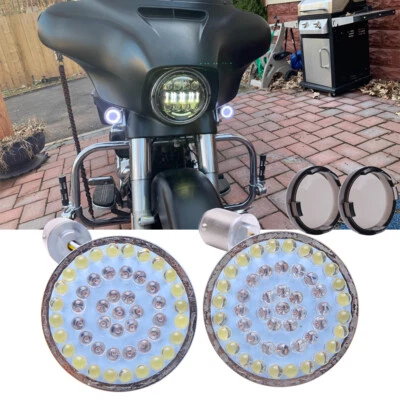 Luz intermitente 1157 LED de señales de giro para Harley Davidson Street Glide Road King Foto 1 de 4
