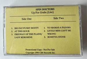 SPIN DOCTORS Up For Grabs (Live) ADVANCE CASSETTE PROMO Unplayed NEAR MINT - Picture 1 of 5