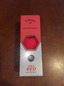 Palline da golf Callaway Golf Superhot Bold ROSSO ~NUOVE~ TRE {3} palline - Foto 1 di 6