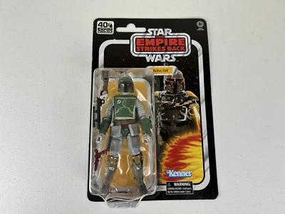 星球大战 40 周年纪念 6 英寸 Boba Fett 黑色系列帝国反击人偶 — 第 1/4 张图片