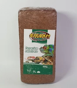 Terrarium Substrate 1200g Reptile Organic Vivarium Bedding Coconut Fibre Brick - Picture 1 of 5