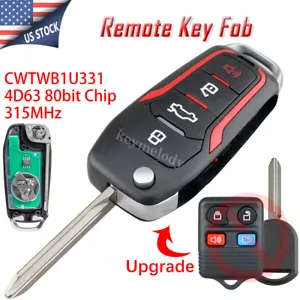 For 2004 2005 2006 2007 2008 2009 2010 Ford F-150 4B Keyless Remote Flip Key Fob - Picture 1 of 12