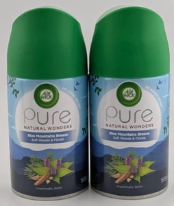 2 x Air Wick Freshmatic Refill Blue Mountains Breeze Pure Natural Wonders NEW - Picture 1 of 3
