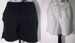 NWT Womens Danskin Shorts 2 Pack Small Gray and Black Elastic Waist - Picture 1 of 14
