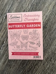 Sublime Stitching Embroidery Transfers Butterfly Garden! Iron On Pattern. New! - Picture 1 of 3