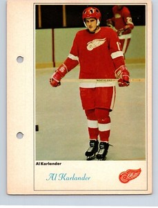 VINTAGE HOCKEY PHOTO 1970 SUN LIFE ACTION PLAYERS DETROIT AL KARLANDER