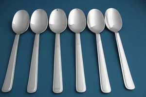 6 Place Oval Soup Spoons Villeroy & Boch CELESTE 18/10 Vietnam NEW 7 7/8" - Picture 1 of 5