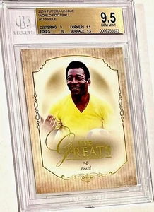 2015 FUTERA FOOTBALL *RARE* PELE 1/1 BGS 9.5 GEM MINT *UNIQUE* (HIGHEST GRADED) - Picture 1 of 7