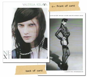 VALERIJA KELAVA model comp card NEXT London HTF! RARE! Authentic! - Picture 1 of 1
