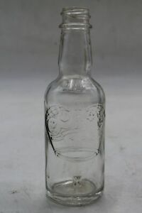 Smirnoff Vintage Clear Bottle - 1818 Crown Embossed - 4 1/2" Tall   1/10 Pt