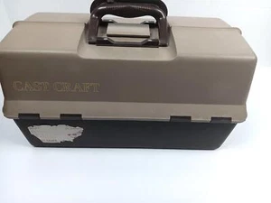 Vintage Cast Craft Fishing Tackle Box BD317 3 Tray - Picture 1 of 6