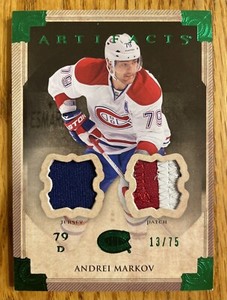 2013-14 Upper Deck Artifacts Jersey/Jersey 13/75 Andrei Markov #6 3 CLR