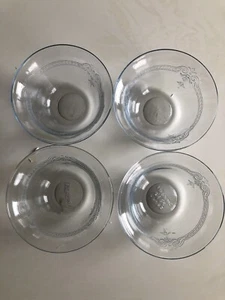 Vintage FIRE-KING Philbe Blue Sapphire Custard Cups, Set of 4 Ramekin, Dessert - Bild 1 von 3