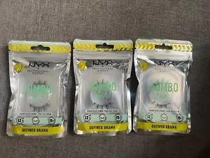 3pk NYX Professional Makeup JUMBO Lash Vegan False Lashes in Defined Drama New - Picture 1 of 2
