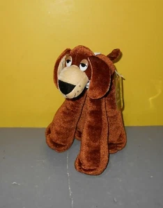 Akron Aeros 10 Zoll lustige Füße braun Welpe Hund Stofftier Bohne Plüsch Maskottchen mit Bandana - Bild 1 von 3