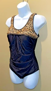 Shore Shapes, Exotic Leopard Print Top Soft-Cup Tummy Control Swimsuit, Size 12 - Picture 1 of 14
