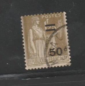 1934-1937 France Peace with Olive Branch used Stamp Overprinted - Picture 1 of 1