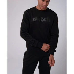 DATCH FELPA GIROCOLLO UOMO IN COTONE FELPATO CON LOGO SUL PETTO DM2177 - Imagen 1 de 4