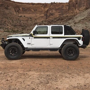 Smittybilt 18-23 Fits Jeep Wrangler JL 4 Door Wheel To Wheel Nerf Steps Black - Picture 1 of 10