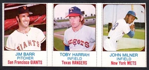 1975 HOSTESS PANEL #13 14 15 Jim Barr Toby Harrah John Milner SP EX-MINT A - Bild 1 von 2