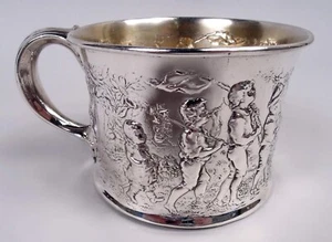 Gorham Becher A4708 Taufe Baby Tasse Junge Expedition American Sterling Silber - Bild 1 von 7
