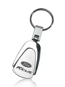 Ford Focus Chrome Metal Tear Drop Auto Key Chain Key-Ring Keychain - Bild 1 von 2
