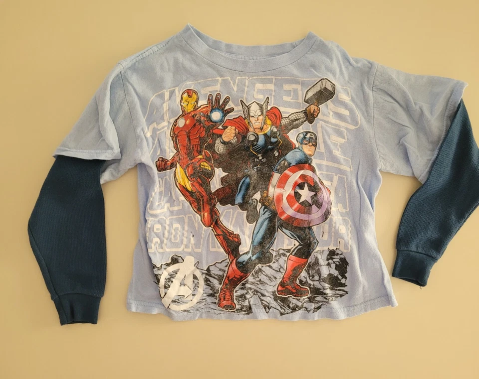 Camiseta Marvel Avengers Niños Niños XS X Pequeña Superhéroe Foto 1 de 1