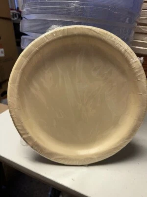 Ivory 24ct. Round Paper Plates 8-3/4" Tableware Party Supplies Tableware New!!! - Image 1 of 2