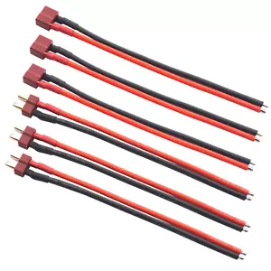 3Pairs Sharegoo Deans T Plug Male Female Connector 150Mm 14AWG Soft Silicone - Picture 1 of 12