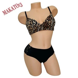 La Senza SMALL kabelloser gepolsterter leichter Push-up-BH & Low Rise Cheeky Panty Set 2-teilig - Bild 1 von 9