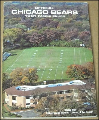 Chicago Bears Team Media Guide 1981 Walter Payton Mike Singletary novato radiocontrol Foto 1 de 4