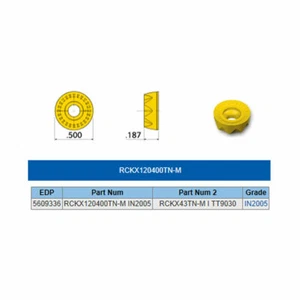 RCKX 120400TN-M IN2005 Ingersoll Carbide Inserts, 5609336 (10pcs) - Picture 1 of 1