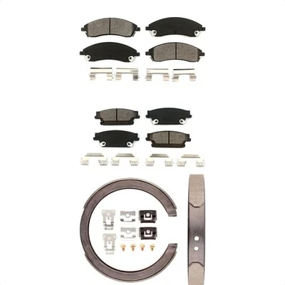 Front Brake Pads Rear Parking Shoes Kit for Cadillac SRX CTS 2004-2009 oe14 - Image 1 of 4