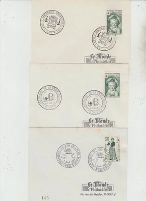 France 1963,'63,'64  3 Covers with Red Cross issues and Cancellations - Image 1 of 2