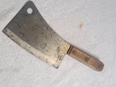  Cubiertos Chicago vintage PC1 mango de madera 1 lb. Cuchillo de cuchilla usado Foto 1 de 4