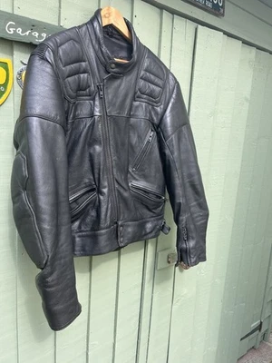 Sportex Max Black Motorcycle Jacket Size 46 In Supple Leather In VGC - Image 1 of 4