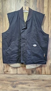 Rasco Flame Resistant Black Work Duck Vest Mens Size  2XL Regular - Picture 1 of 4