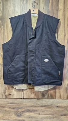 Rasco Flame Resistant Black Work Duck Vest Mens Size  2XL Regular - Image 1 of 4
