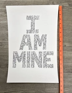 Pearl Jam "I Am Mine" Poster 11.5x17.5" Fan Art Lyric Letter Design - Picture 1 of 7