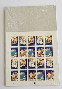 Vintage Christmas Cookies Santa Angel .37 sheet of 20 US stamps # 3949-3952 MNH - Picture 1 of 2