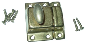 Armario de colección armario ovalado giro pestillo captura en mal estado prensado herrajes de metal - Imagen 1 de 15