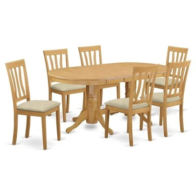 East West Furniture Vancouver 7 件套木质厨房橡木套装 — 第 1/4 张图片