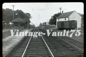 DIAPOSITIVA DUPLICADA LIRR LONG ISLAND ESTACIÓN DE AQUEBOGO NY AÑOS 30 - Imagen 1 de 1