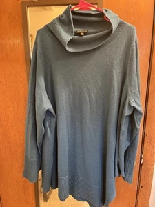 Eileen Fisher Sweater Womens 3X Merino Wool Tunic Lagenlook Asymmetrical Hem - Picture 1 of 8