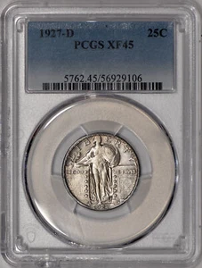 1927-D Standing Liberty Quarter 25c PCGS XF45 - Picture 1 of 3