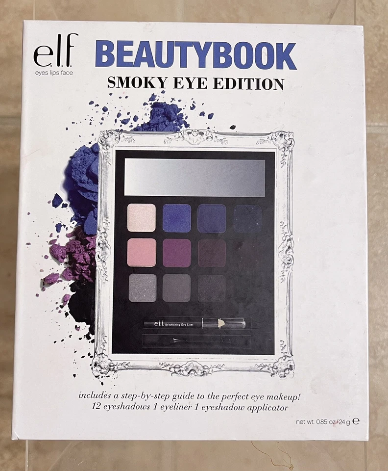 ELF e.l.f BeautyBook Bright Eye Edition Palette 12 Eyeshadows, Liner, Applicator - Image 1 of 4