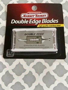Market Basket Double Edge Razor Blades Stainless Steel 10 Pc - Picture 1 of 2