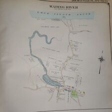 ORIGINAL 1909 E. BELCHER HYDE WADING RIVER LONG ISLAND NY ATLAS MAP PLAT